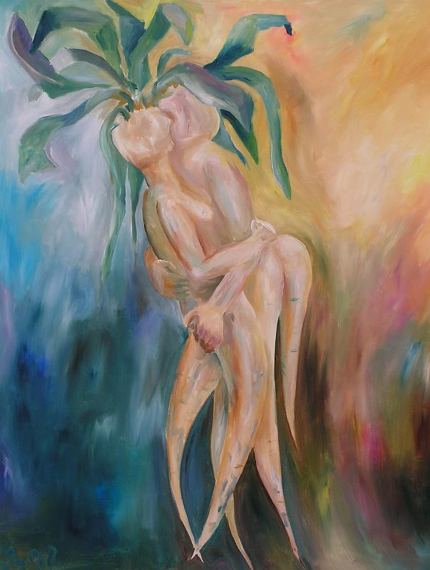 Liebesgemüse, 2008, Acryl-Leinen, 100x120.JPG